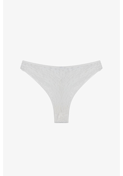 Penti Kırık Beyaz Lace Dantel V Model Brazilian Külot