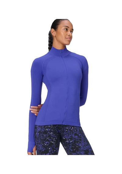 Sweaty Betty Sweaty Betty Athlete Seamless Workout Zip U Kadın Mavi Tank Top 5523 Mavi