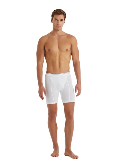 Blackspade Erkek Retro Büyük Beden Boxer Tender Cotton 9216 Beyaz