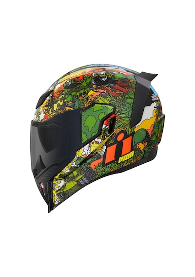 Icon Airflite Gp23 Kapalı Motosiklet Kaskı Siyah Yeşil Turuncu