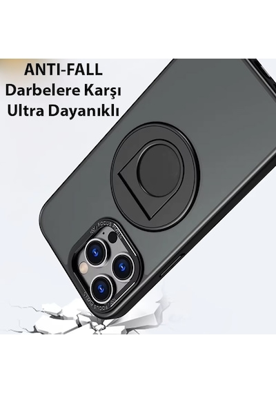 Ally Apple Uyumlu iPhone 14 Pro Max İçin Magsafe Yüzük Standlı Manyeti