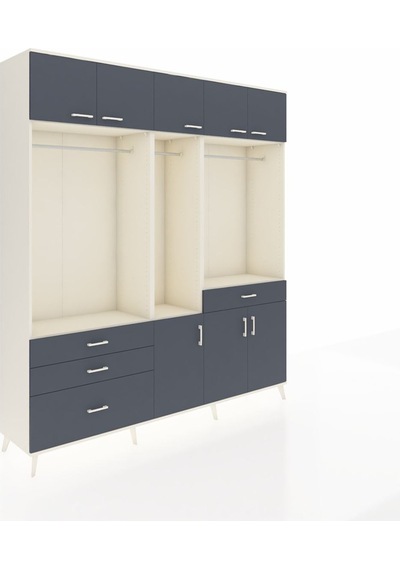 Hyperion Dolap 8 Raflı 4 Çekmeceli 3 Askılı 220x44x243 Aytaşı-antrasit/antrasit Çok Renkli Hyperion Dolap 8 Raflı 4 Çekmeceli 3 Askılı 220x44x243 Aytaşı-antrasit/antrasit Çok Renkli