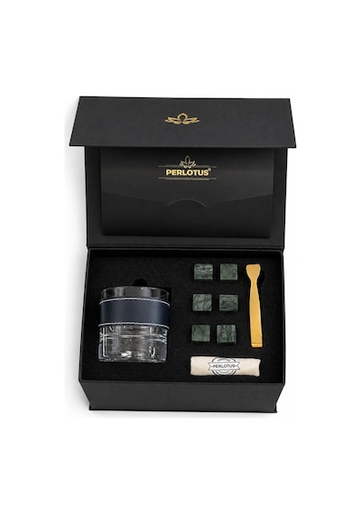 Perlotus Lacivert Hakiki Deri Kılıflı Viski Bardağı Seti 210 Cc Kristal Kadeh, 6 Granit Viski Taşı, Gold Buz Maşası, Premium Hediye Kutusu Şeffaf Perlotus Lacivert Hakiki Deri Kılıflı Viski Bardağı Seti 210 Cc Kristal Kadeh, 6 Granit Viski Taşı, Gold Buz Maşası, Premium Hediye Kutusu Şeffaf