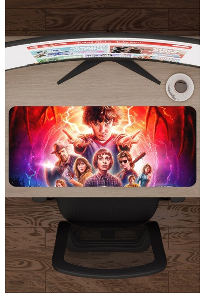 Stranger Things 2 V2 70x30 Xl Gaming Kauçuk Kaymaz Taban Mouse Pad Fare Altlığı