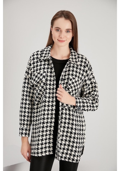 Alexander Gardi Alexandergardı Desenli Oversize Ceket (B21-200206)