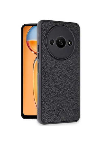 Xiaomi Redmi A3 4g Uyumlu Kılıf Aras Deri Kapak - Siyah