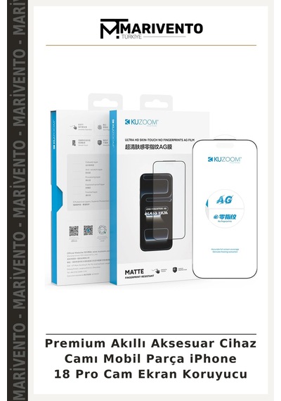 Premium Akıllı Aksesuar Cihaz Camı Mobil Parça Apple iPhone Uyumlu 18 Pro Cam Ekran Koruyucu