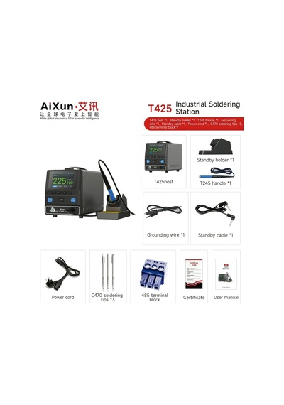 T425 250w Endüstriyel Akıllı Havya İstasyonu - 938184159