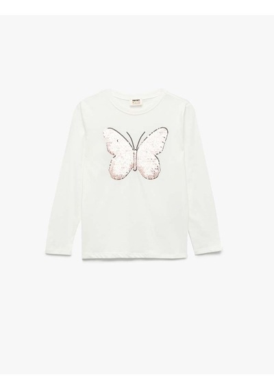 Koton Ekru Kız Çocuk Sweatshirt 6wkg10287ak Ekru