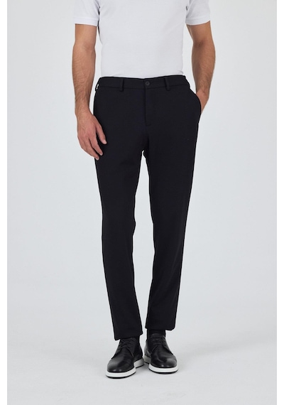 İmza Siyah Esnek Yandan Cepli Casual Slim Fit Jogger Pantolon 1003250156 Siyah