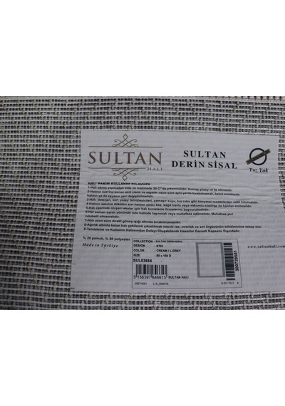 Derin Sisal Gri Bordürlü Krem Balık Sırtı Jüt Sisal Dekoratif Kaymaz Taban Yıkanabilir Halı St01-944 Renkli
