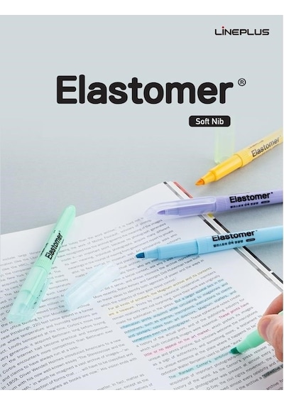 Lineplus Elastomer Fosforlu Kalem Pastel Renkler 8'li Paket
