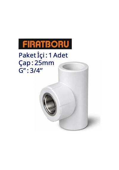 Fırat İç Dişli Te 25mm, 3/4'', 1 Adet, 7b52025191