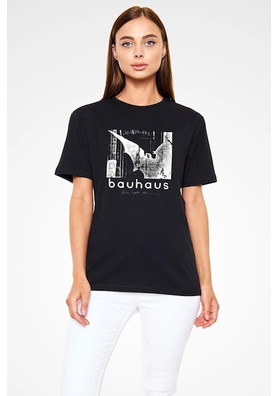 Startmore Ko Buta Bauhaus Baskılı Unisex Siyah Tişört T55128 Siyah