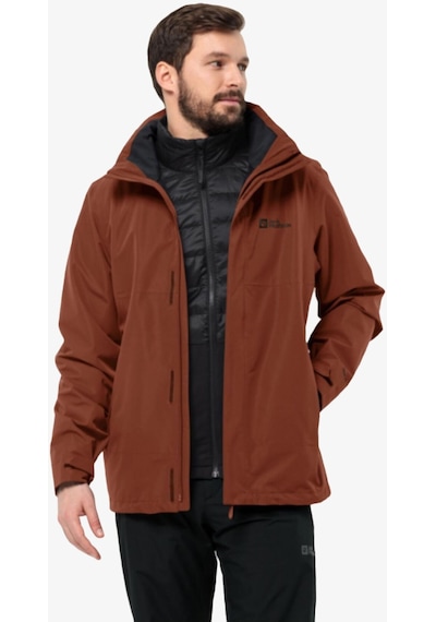 Jack Wolfskin Luntal 3in1 Erkek Kahverengi Mont 1116251-2503
