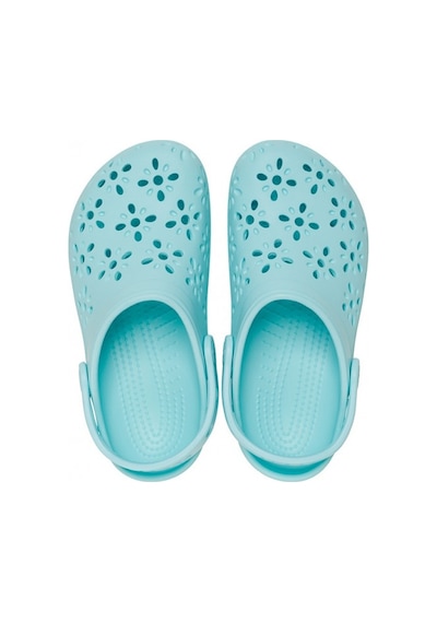 Crocs Classic Floral Cut Out Clog K Kız Çocuk Terlik 210943 Mavi
