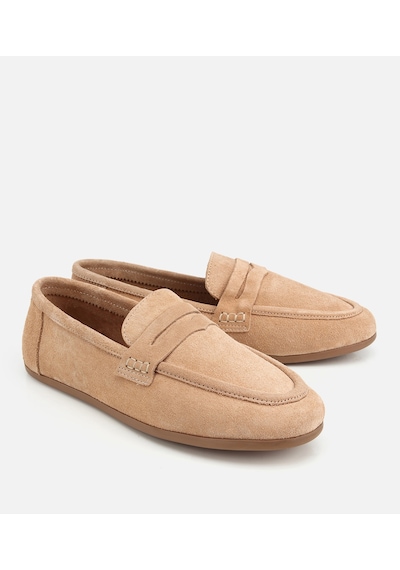 Hotiç Kadın Süet Deri Pudra Yumuşak Dokulu Klasik Loafer 01ayh322270a700 01ayh322270a700 Bej