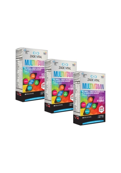 Zade Vital Multivitamin 30'lu Kapsül X 3 Kutu