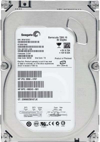 Seagate ST380815AS 3.5" 80 GB 7200 RPM Sata 2 HDD