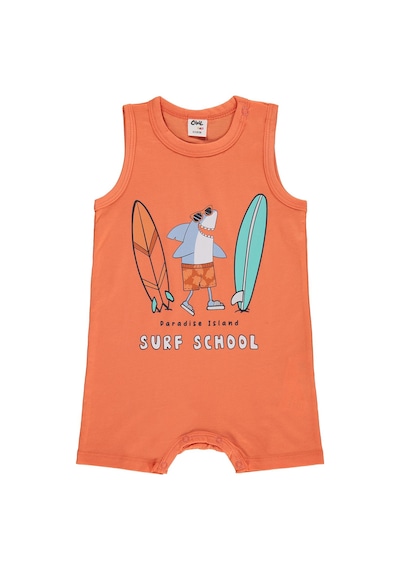 Civil Baby Surf School Baskılkı 6-18 Ay Tulum - Kırmızı Mercan