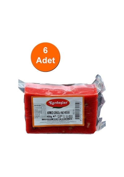 Kardeşler Cevizli Kırmızı Yaz Helvası 6 x 400 G