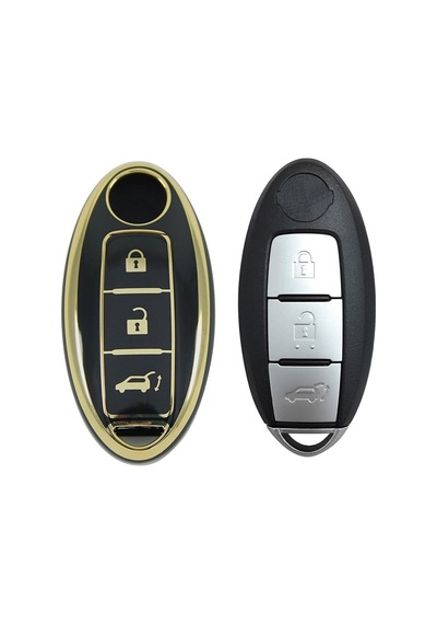 Gma Keys Nissan Juke Qashqai X-trail Infinity Vb.nano Yüksek Kalite Silikon Kumanda Kılıfı Siyah