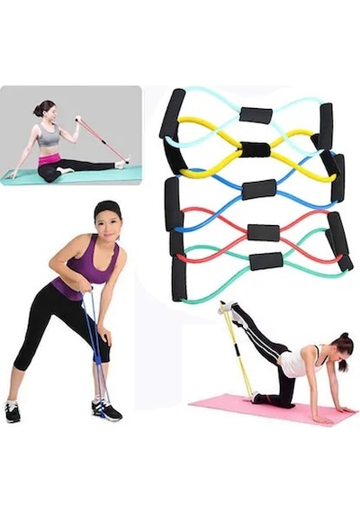 Egzersiz Direnç Lastiğikli Egzesiz Pilates Direnç Lastiği