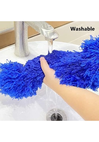 240 Cm Teleskopik Uzatılabilir Mikrofiber Yumuşak Başlıklı Toz Alma Fırçası, Püskülü Bükülebilir Dip Köşe Genel