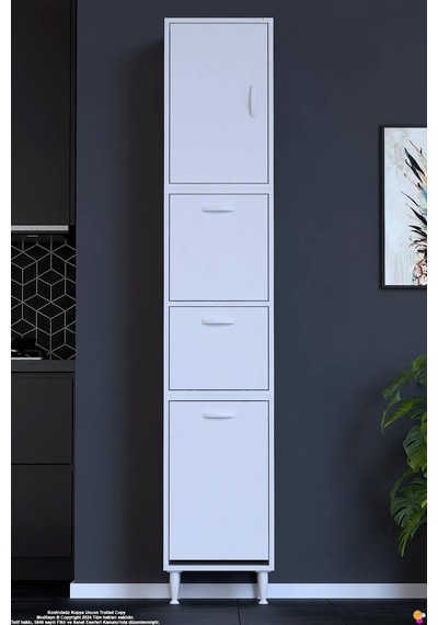 Mona 40 Cm Tam Kapaklı Sepetli Çok Amaçlı Mutfak Kiler Banyo Kirli Çamaşır Dolabı Oyuncak Dolabı Beyaz Mona 40 Cm Tam Kapaklı Sepetli Çok Amaçlı Mutfak Kiler Banyo Kirli Çamaşır Dolabı Oyuncak Dolabı Beyaz