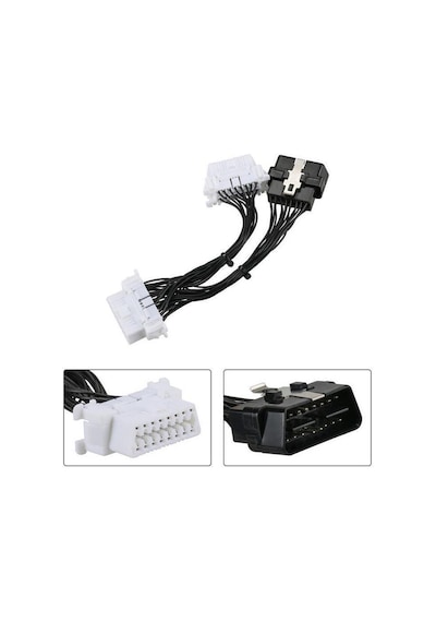 16 Pin Obd2 Uzatma Y Kablosu Elm327 1 Erkek 2 Dişi Araç Arıza
