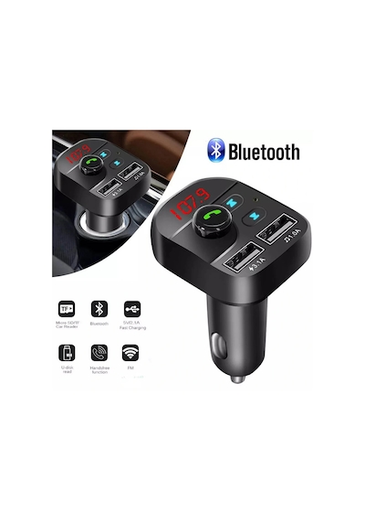 Divex Araç Fm Transmitter Bluetooth 2xusb Mp3 Çakmaklık Girişli Dt-602