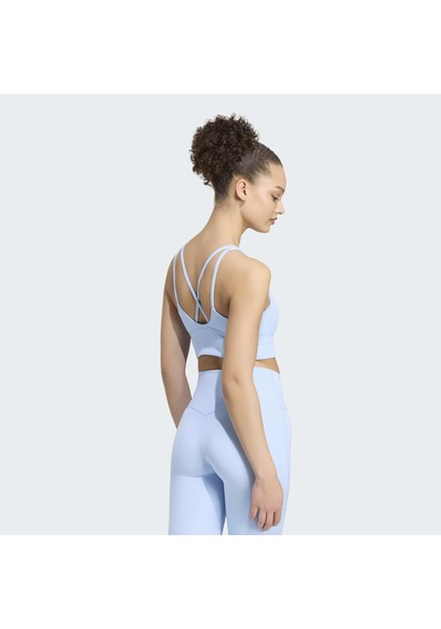 Adidas Studio All Me Kadın Mavi Hafif Destekli Sporcu Sütyeni Kx3161