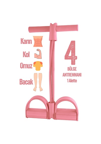 Body Trimmer Mekik Kürek Çekme Bel İnceltme Aleti Evde Spor Lastikli Egzersiz Lastiği Pembe