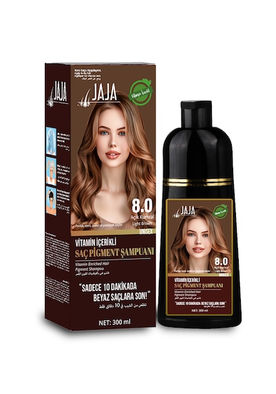 Jaja Vitamin İçerikli Saç Pigment Şampuanı Unisex 300 Ml 8.0 Açık Kumral Tüm Saçlar Tüm Saç Tipleri