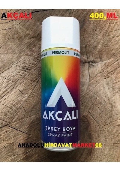 Akçalı 400 ML Tampon Boyası Parlak Beyaz Sprey Boya Akrilik