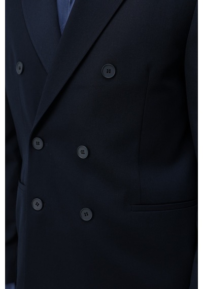 Antioch Kruvaze Relaxed Fit Erkek Blazer Ceket Lacivert