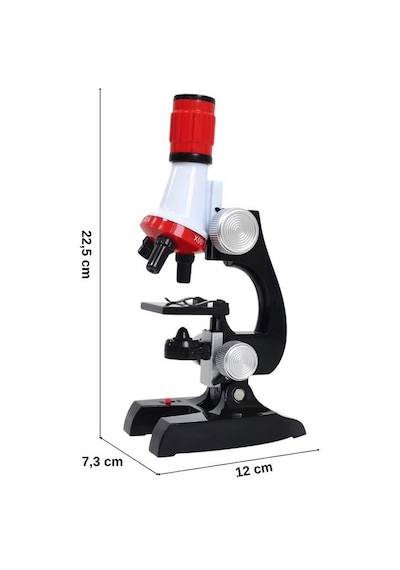 Temel Işıklı Bilimsel Çocuk Mikroskobu 100x 400x 1200x, Stem Eğitim Ve Deney Seti