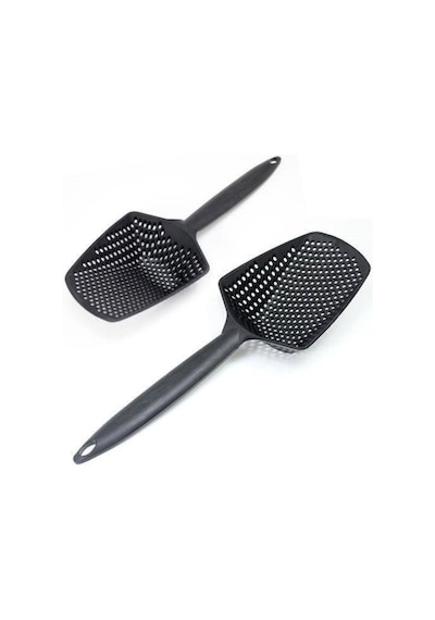 2 Adet Plastik Isıya Dayanıklı Süzgeçli Kepçe Kaşık Kürek Plastik Diğer