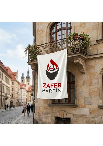 Zafer Partisi Bayrağı Premium Raşel Kumaş 150x225 Cm Diğer