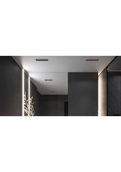 25w Sıva Altı Lensli Armatür Cri 95 3000 Kelvin Siyah