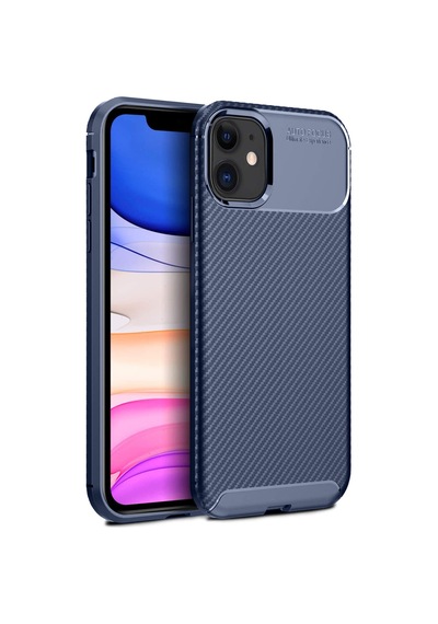 Apple Uyumlu iPhone 12 Mini Kılıf Focus Carbon Desen Silikon Arka Kapak