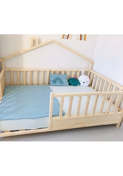 Babykinder Baby Kinder Back Roofed Montessori Doğal Bebek Ve Çocuk Karyolası