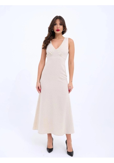 Valensdesign 7124 Elbise-bej