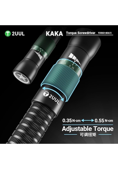 2uul Sd20 Kaka Ayarlanabilir Torklu Manyetik Tornavida Seti 3'lü 0.6 0.8 1.5 2.5