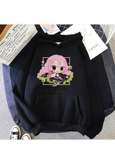 Demon Slayer Mitsuri Kanroji Kapşonlu Sweatshirt