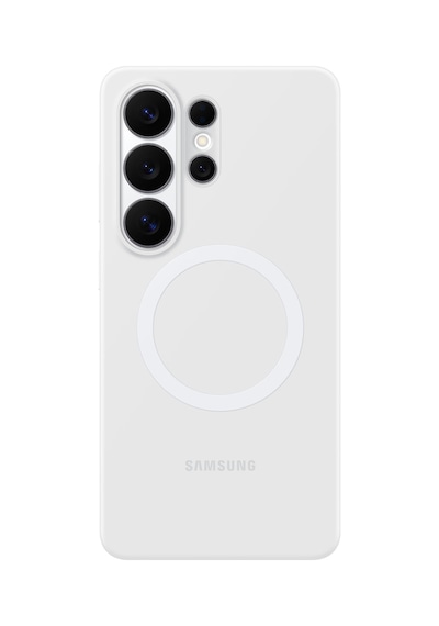 Samsung Galaxy Uyumlu S26 Ultra Silikon Magnet Kılıf - Beyaz Beyaz