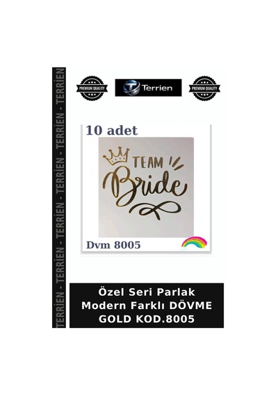 Özel Seri Parlak Modern Farklı Dövme Gold Kod.8005
