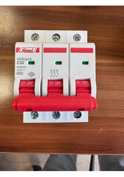 Himel 3x32a C Tipi 3 Kutup 4,5ka Otomatik Sigorta Devre Kesici