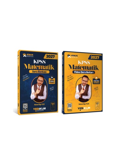 2027 Kpss Ags Atölye Serisi Matematik Soru Bankası + Ders Notları 2 Kitap Yediiklim