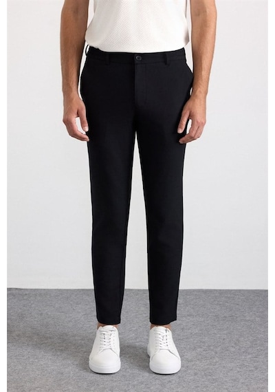 Süvari Siyah Slim Düz Jogger Pantolon Spn2020500010-s09